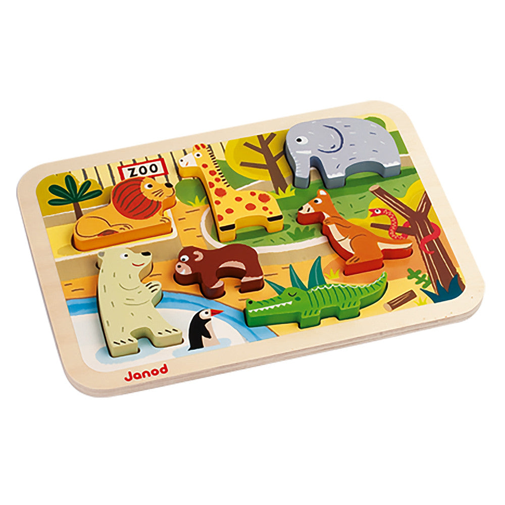 Chunky Puzzle Zoo 7 pieces (wood)