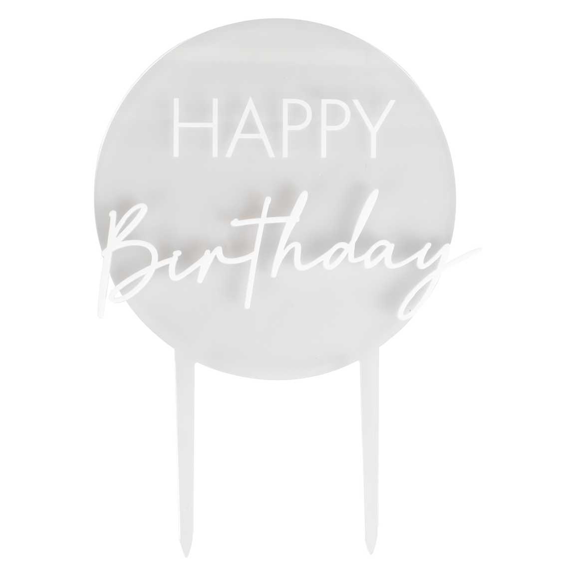 Acrylic Happy Birthday Cake Topper