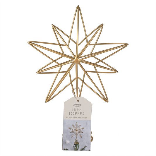 Gold Christmas Tree Star Topper