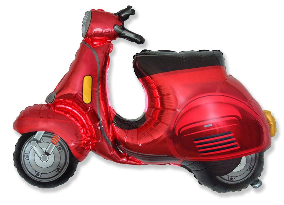 Red Vespa Motorcycle Balloon