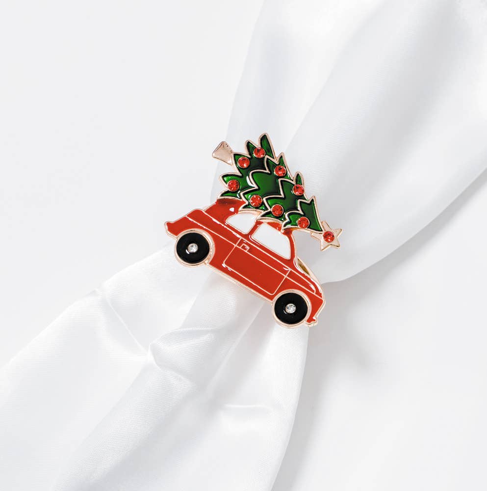 CHRISTMAS CAR NAPKIN RING