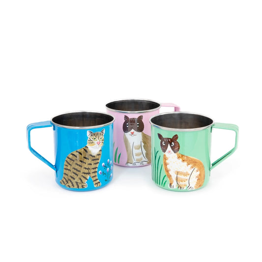 Cat Mugs - Hand Painted Hf