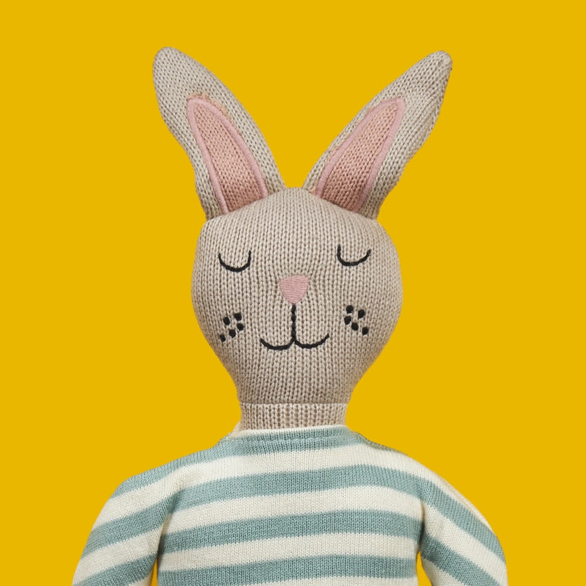 Organic Cotton Knitted Bunny Doll