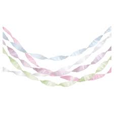 Pastel Crepe Paper Streamers (x 5)