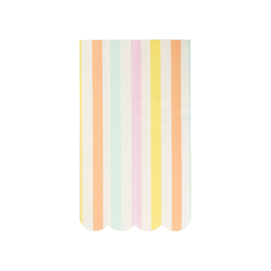 My Mind’s Eye - PLNP225 - Spring Stripe Scallop Paper Dinner Napkin