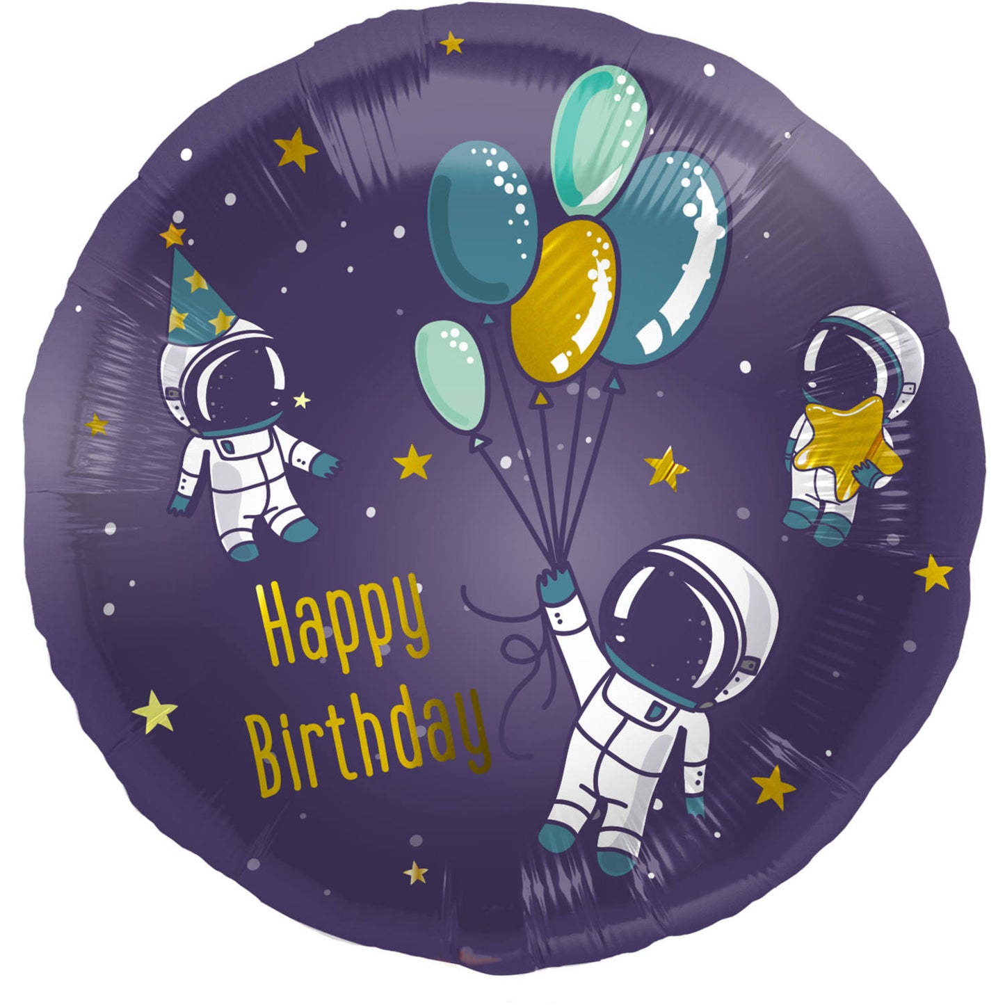 Foil Balloon Birthday Space - 45 cm