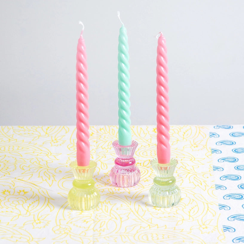 Spiral Dinner Candles Starter Set - pack of 4 candles