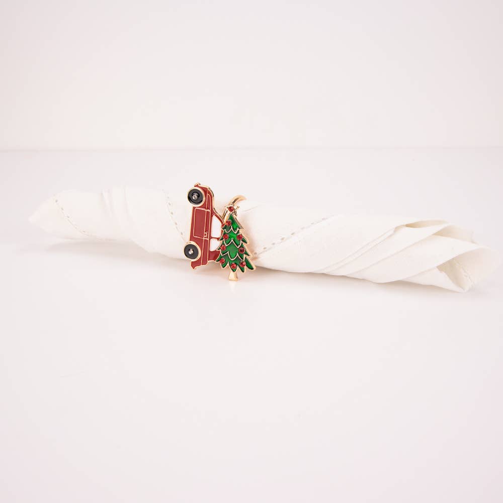 CHRISTMAS CAR NAPKIN RING