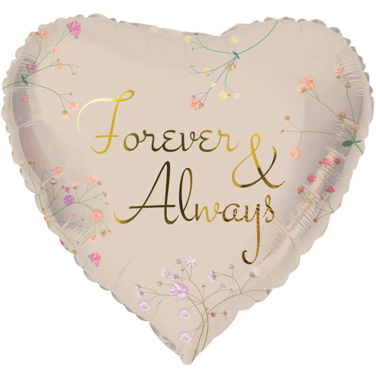 “Forever & Always” Heart Shaped Foil Balloon – 45cm