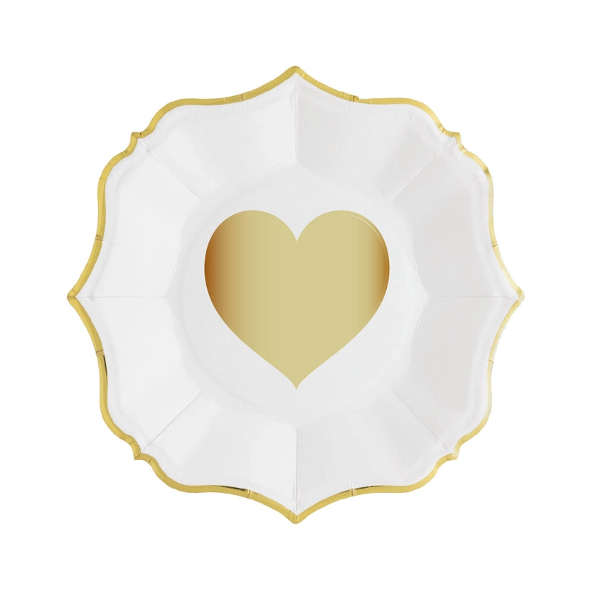 8 Love Dessert Plates White ok