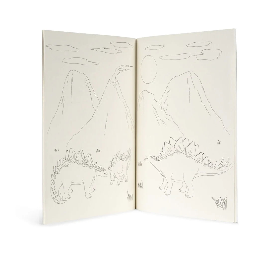 (KS101936) Coloring Book with Colored Pencils Dino