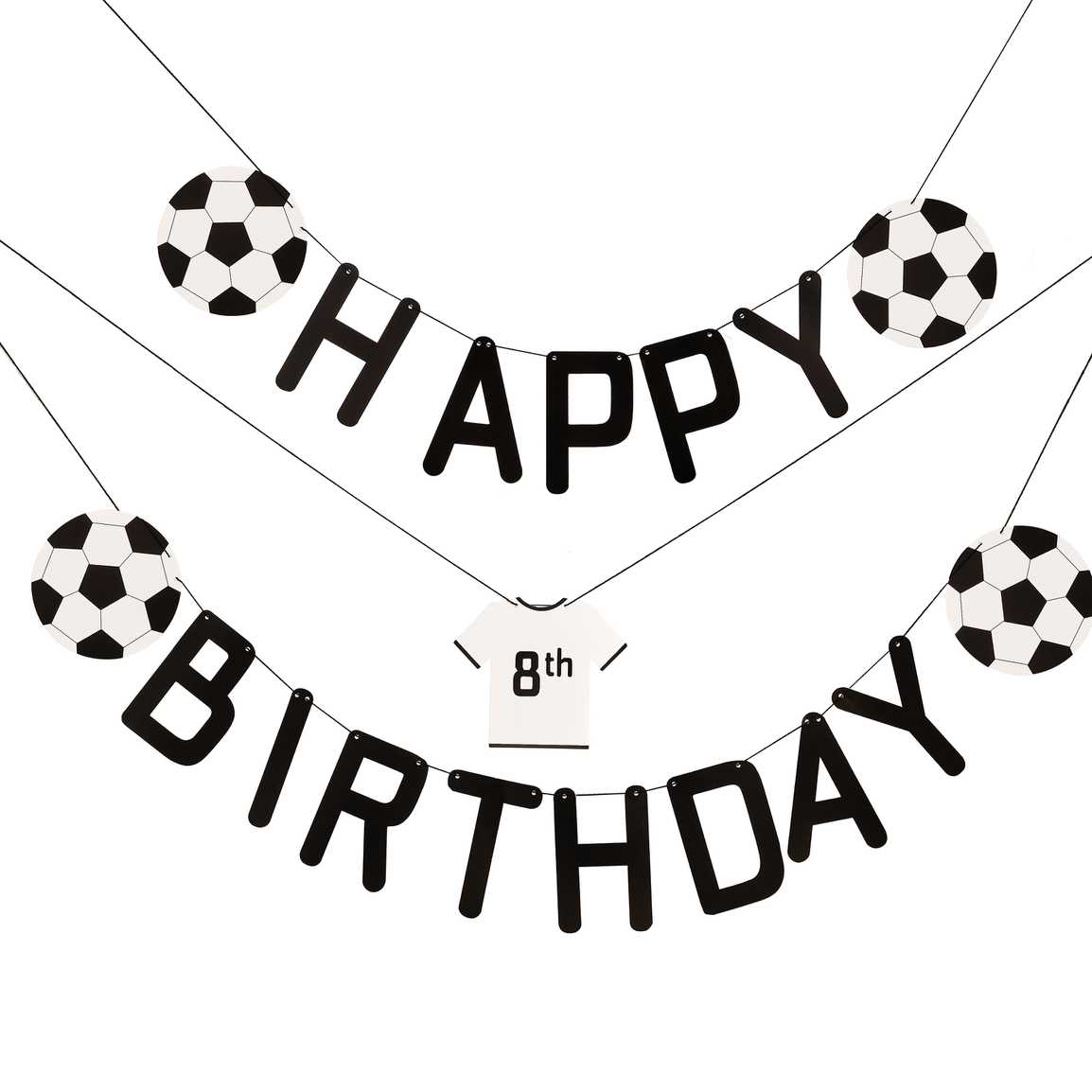 Customisable Happy Birthday Football Bunting