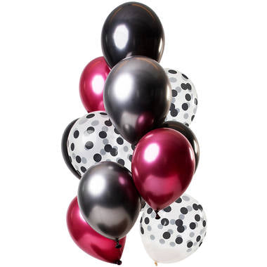 Ballons Dark Richness 33cm - 12 pièces 