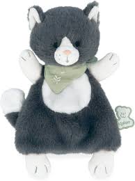 Cat cuddly toy for baby