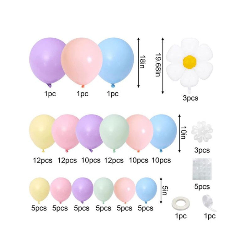 Kit 102 ballons PASTEL FLEUR + ACC