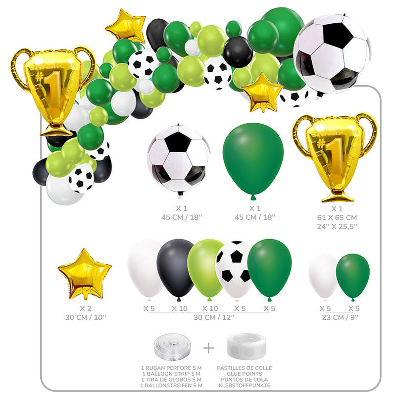 Kit 50 ballons FOOTBALL avec accessoires 