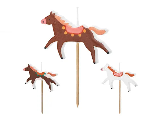 Horse Birthday Candles, Assorted, 5.8 x 4 cm