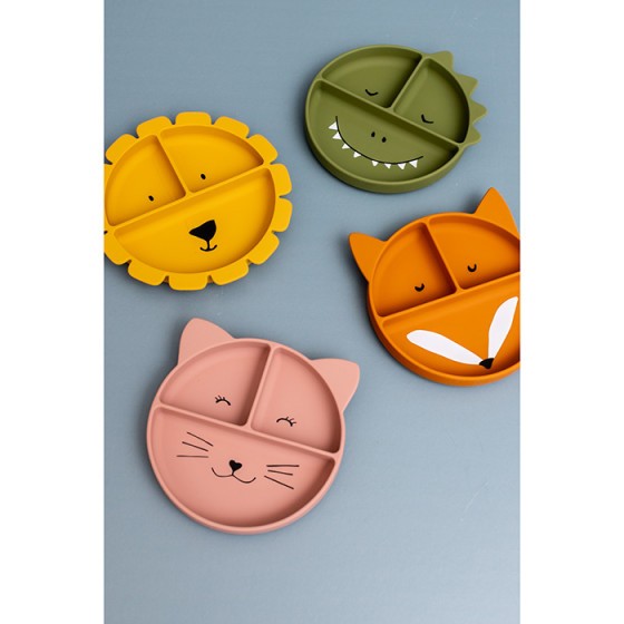 SILICONE DIVIDED SUCTION PLATE MR. FOX