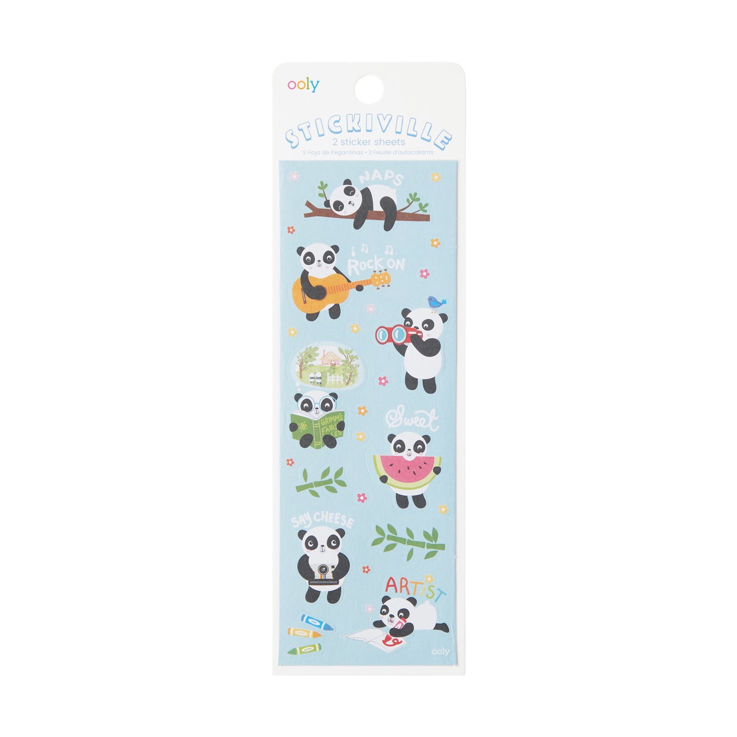 Stickiville Stickers – Skinny – Playful Pandas