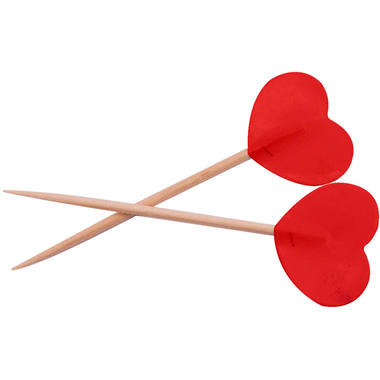 Party Pickers Red Hearts - 50 pieces