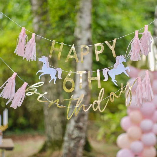 Customisable Princess Happy Birthday Party Bunting