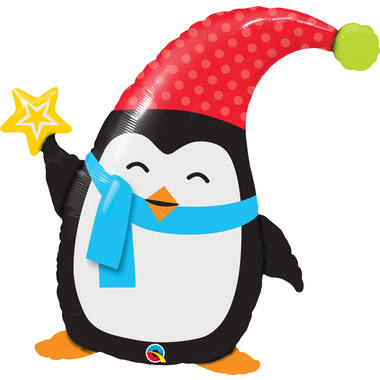 Christmas Penguin Foil Balloon - 88 cm