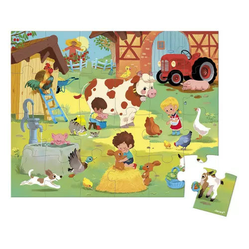 Puzzle Une journée à la ferme - 24 pièces 