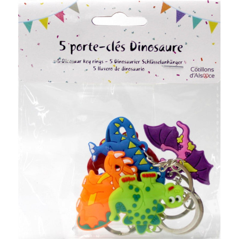 5 key rings - Dinosaurs