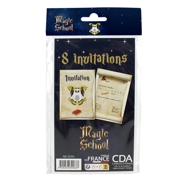 Invitations École de Magie X8