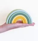 Rainbow stacking toy: sage