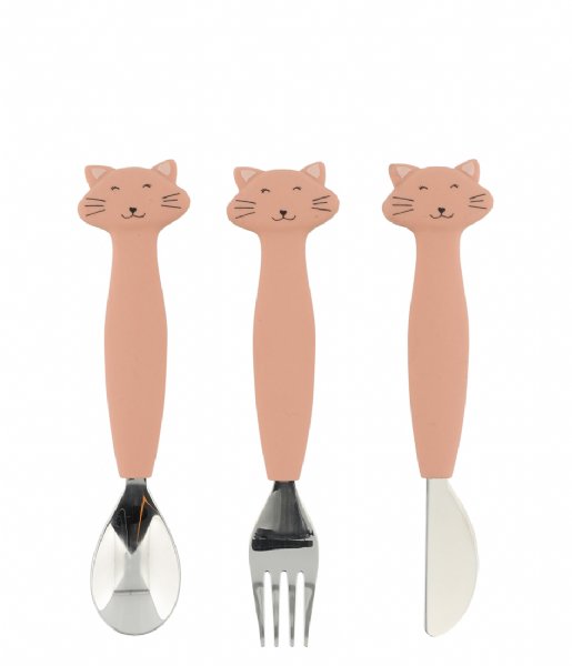 SILICONE CUTLERY SET 3-PACK MRS. CAT