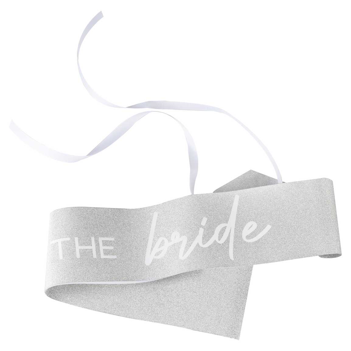 Silver The Bride Hen Party Sash