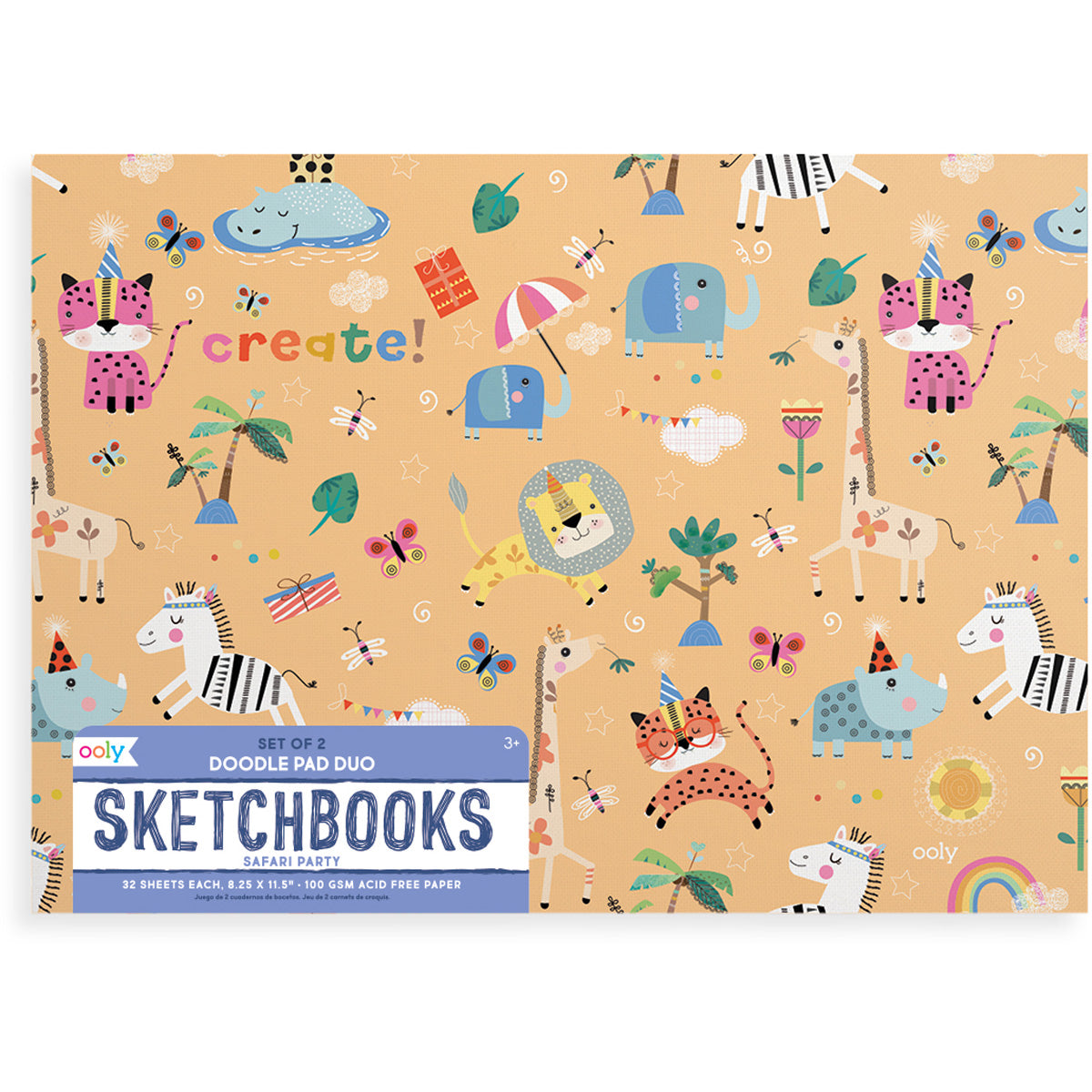 Carnets de croquis Doodle Pad Duo – Safari Party