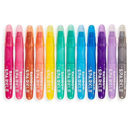 Rainbow Sparkle Watercolor Gel Crayons – Set of 12