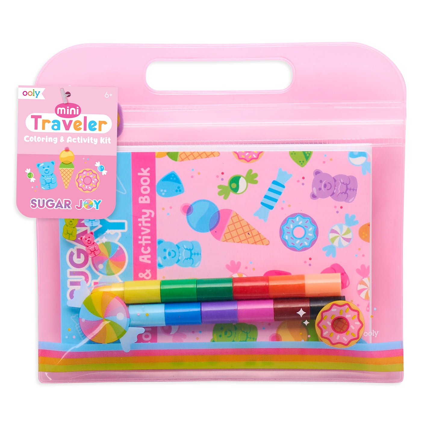 Ooly – Mini Traveler Coloring & Activity Kit – Sugar Joy (138-016)