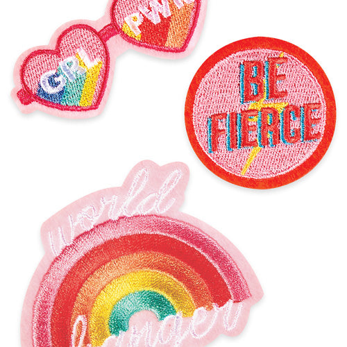 Patch Em Iron On Patches – Lot de 3 – GRL PWR 