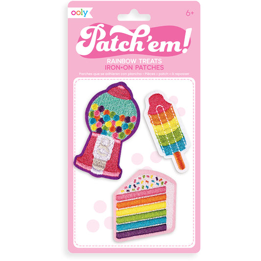 Patch Em Iron On Patches – Set of 3 – Rainbow Treats