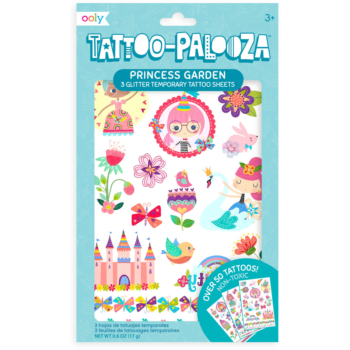 Tattoo Palooza Temporary Tattoos – Princess Garden