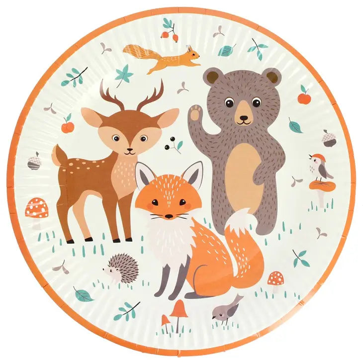 6 Forest Animals Plates