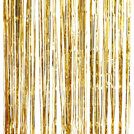 Metallic Star Gold Fringe Curtain