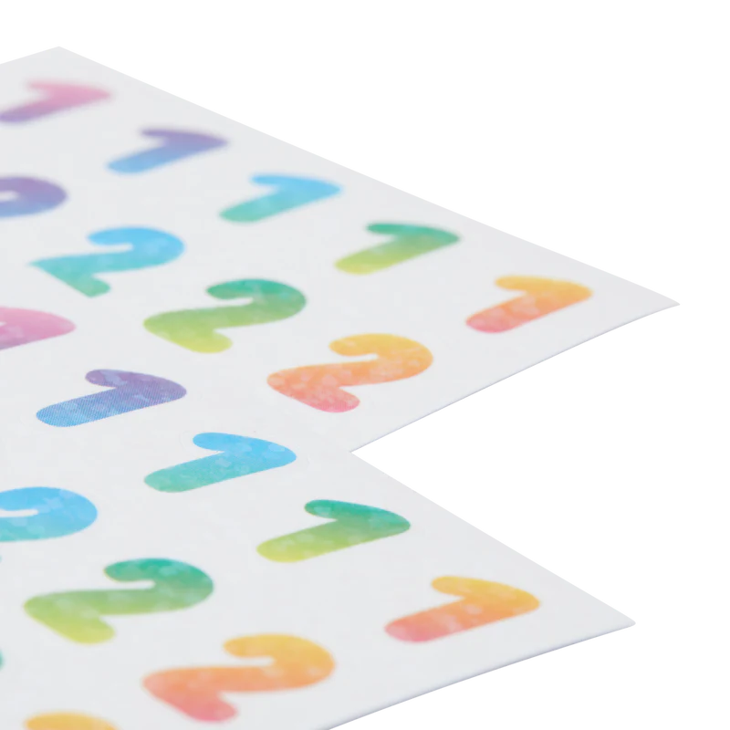 stickiville rainbow numbers stickers - holographic