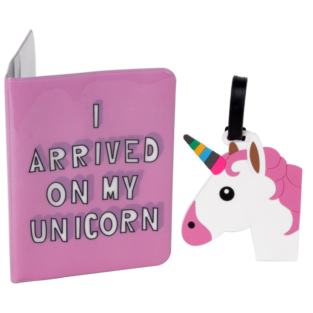 PASSPORT HOLDER AND ID TRAVEL UNICORN AND PINEAPPLE HF