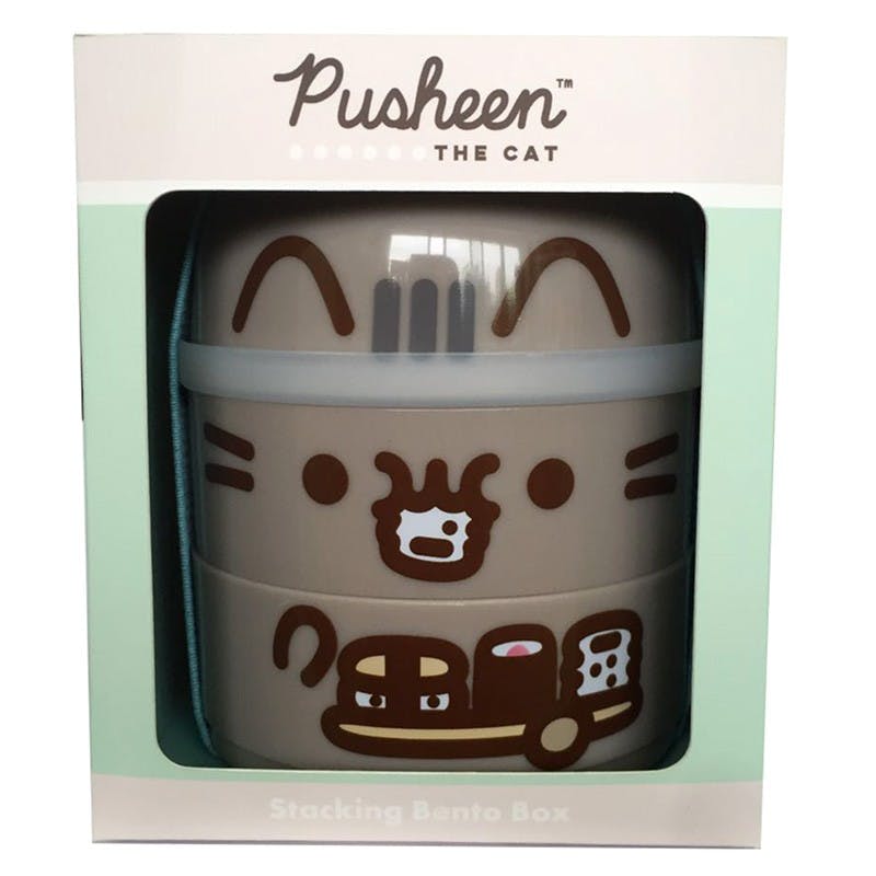 PUSHEEN STACKED ROUND BENTO LUNCH BOX