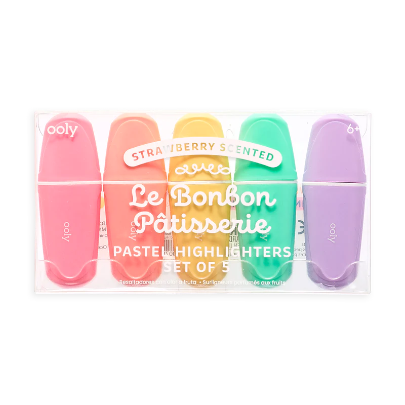 le bonbon pâtisserie scented pastel highlighters - set of 5