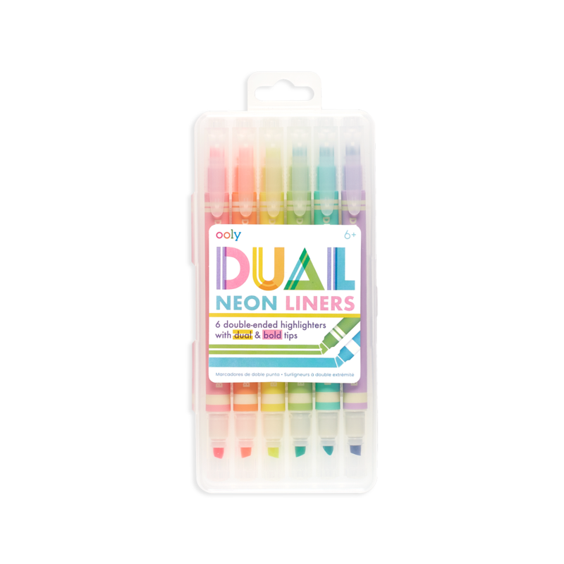 dual liner double-ended neon highlighters