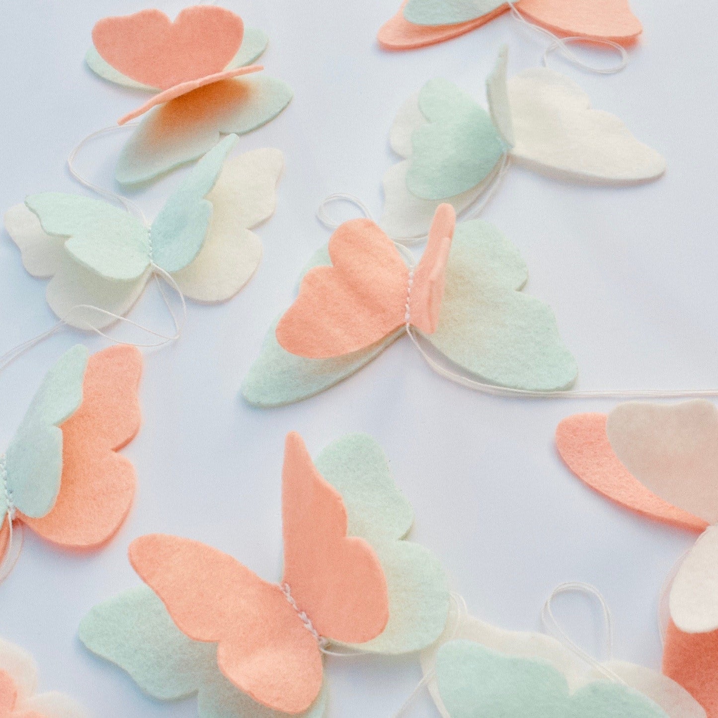 Pastel Felt Butterfly garland