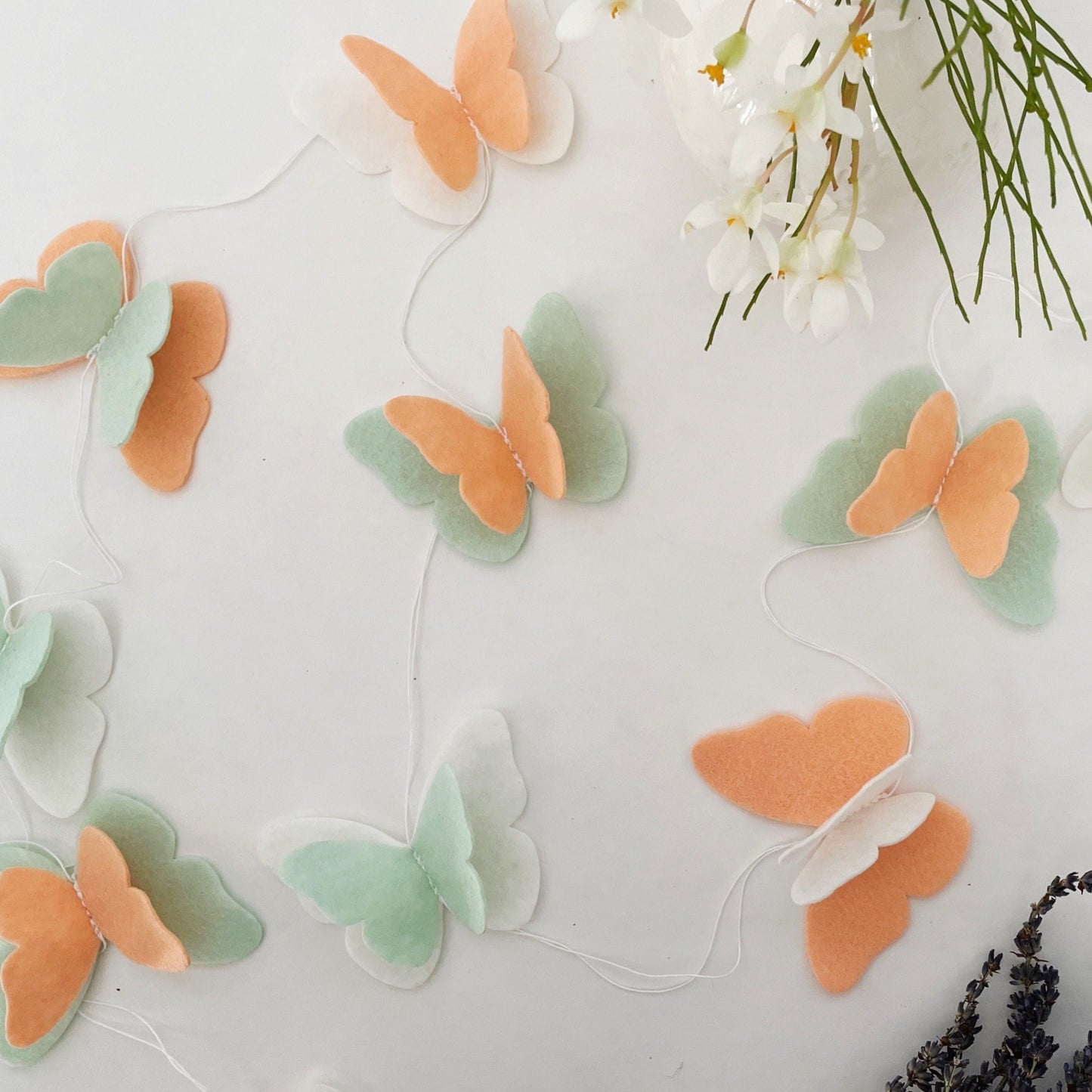 Pastel Felt Butterfly garland