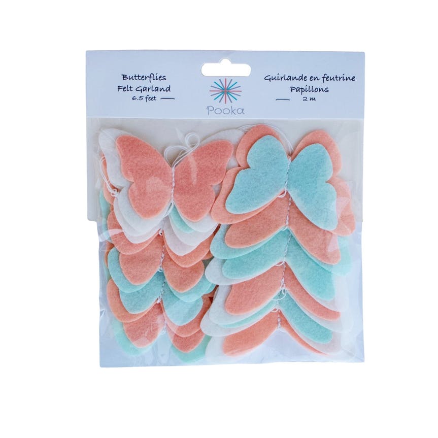 Pastel Felt Butterfly garland