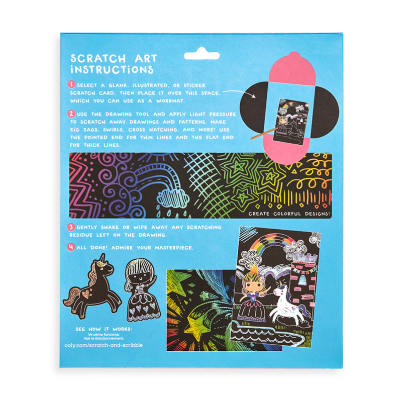 Princess garden scratch and scribble scratch art kit