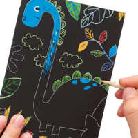 dinosaur days scratch and scribble mini scratch art kit